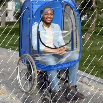 WeatherPod® The Original Shark Tank ChairPod® Pop-Up Pod - 1 Person Wearable Pod for Wheelchairs, Folding Chairs, Camping Chairs - Offers Protection from the Wind, Rain, & Cold - Chair Tent for Sports