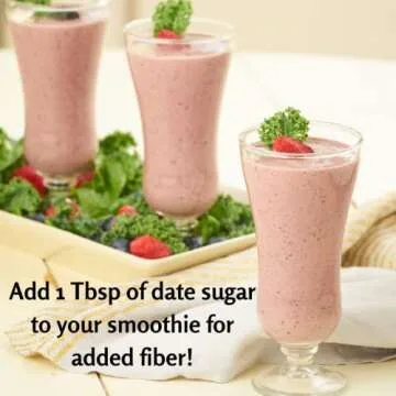 Organic Date Sugar – Sugar Substitute for Baking - Alternative Sugar for Baking – Paleo Dates Sugar – Plant-Based Vegan Sugar –100% Granulated Date Sugar Raw Organic (12oz)