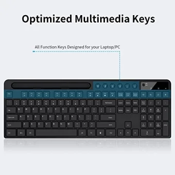 MARVO Wireless Keyboard and Mouse Combo with Holder