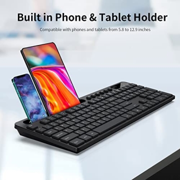 MARVO Wireless Keyboard and Mouse Combo with Holder