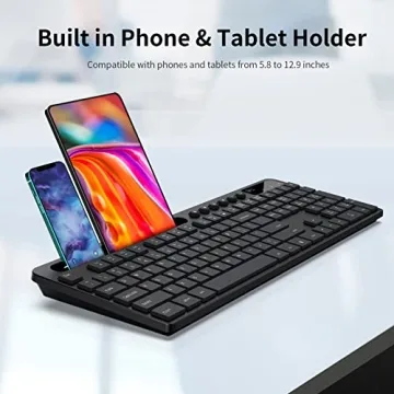 MARVO Wireless Keyboard and Mouse Combo with Holder