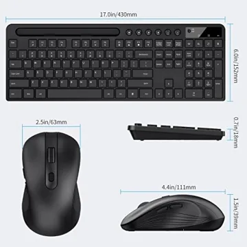 MARVO Wireless Keyboard and Mouse Combo with Holder