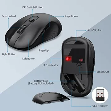 MARVO Wireless Keyboard and Mouse Combo with Holder