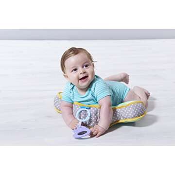 Taf Toys Baby Tummy Time Cushion | Comfortable for 2-6 Month Olds, Ergonomic Design, Fun Detachable ...