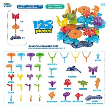 KC Republic Ocean Reef 125 pcs Toy Set for Ages 3-6