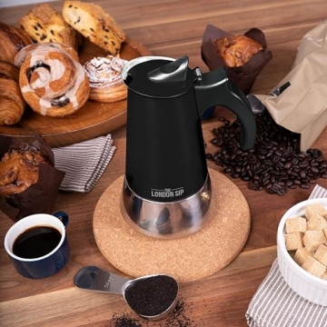 London Sip Stainless Steel Espresso Maker Perfect for Home Brewing