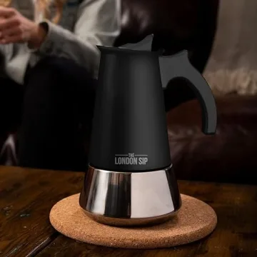 London Sip Stainless Steel Espresso Maker Perfect for Home Brewing