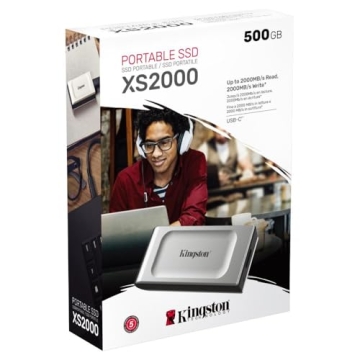 Kingston XS2000 500G Portable SSD Ultra-Fast USB-C