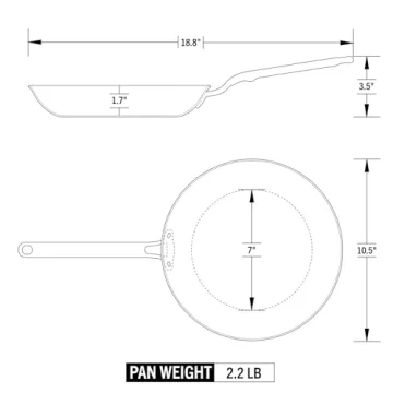 Heritage Steel 10.5 Inch Frying Pan Made in USA