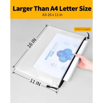 SUNEE 18pcs Waterproof Zipper Pouches for Organizing