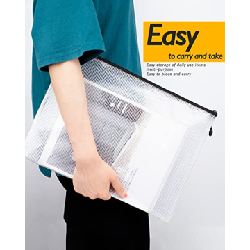 SUNEE 18pcs Waterproof Zipper Pouches for Organizing