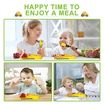 Deinyi Toddler Eating Utensil Set - Fun & Safe Mealtime