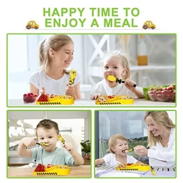 Deinyi Toddler Eating Utensil Set - Fun & Safe Mealtime