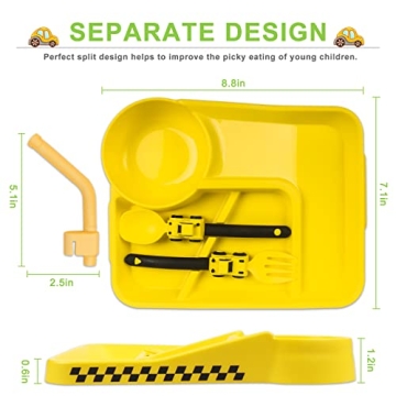 Deinyi Toddler Eating Utensil Set - Fun & Safe Mealtime