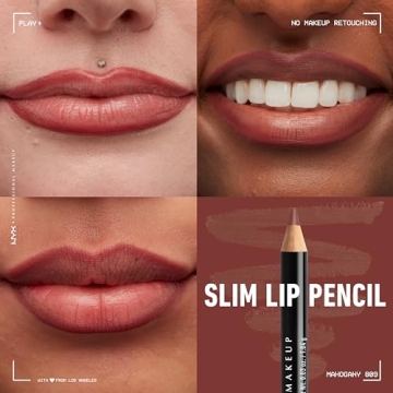 NYX Slim Lip Pencil - Long-Lasting & Creamy Mahogany