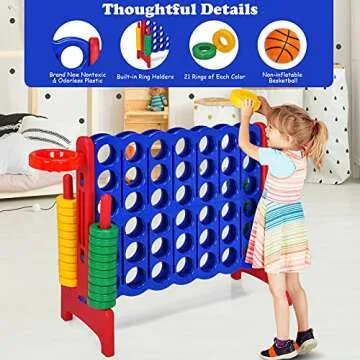 Costzon Giant 4-in-A-Row Game Set for All Ages