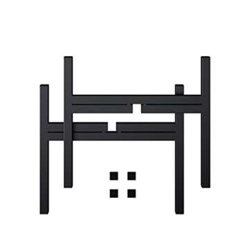 FaithLand Mid Century Plant Stand Indoor Outdoor (EXCLUDING 12" Plant Pot) , Hold Up to 12 Inch Planter, Metal Planter Stand, Potted Plant Holder, Black - Fits Snake Plant - Upgraded Design.