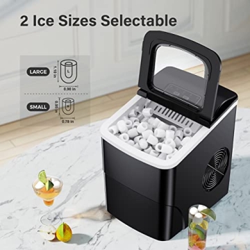 Compact Self-Cleaning Ice Maker for Home & Parties
