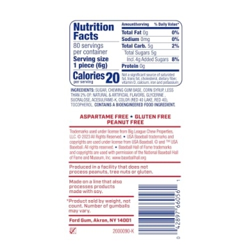 Big League Chew Original Flavor Bubble Gum 80pcs