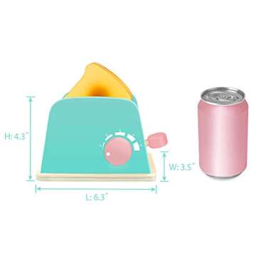 Wooden Pop-Up Toaster Toy Set for Kids Kitchen Play