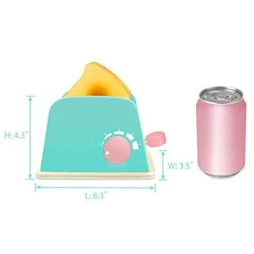 Wooden Pop-Up Toaster Toy Set for Kids Kitchen Play