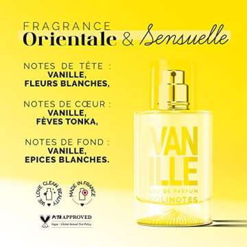 SOLINOTES Vanilla Perfume for Women - Eau De Parfum | Delicate Floral and Soothing Scent - Made in France - Vegan - 1.7 fl.oz