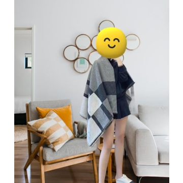 Premium Cashmere Plaid Blanket Soft Warm Cozy Throw