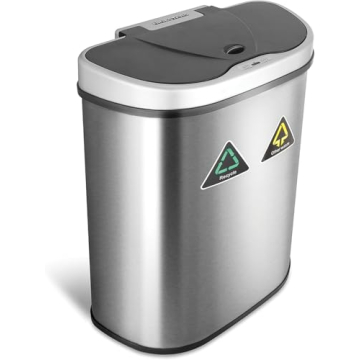 Ninestars DZT-70-11R Automatic Touchless Motion Sensor Trash Can