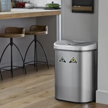 Ninestars Touchless Motion Sensor Trash Can 70L