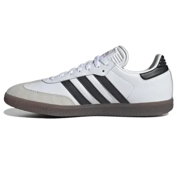 adidas Unisex Samba Indoor Sneaker, White/Black/Vivid Red, 6.5 US Men
