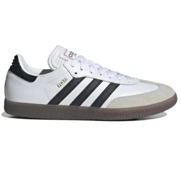 adidas Unisex Samba Indoor Sneaker, White/Black/Vivid Red, 6.5 US Men