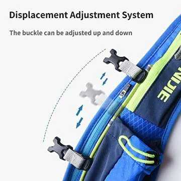 AONIJIE 5.5L Running Hydration Vest Pack with 6 Safety Pockets Adjustable & Lightweight Hydration Backpack for Marathon Race Hiking Cycling (Grey