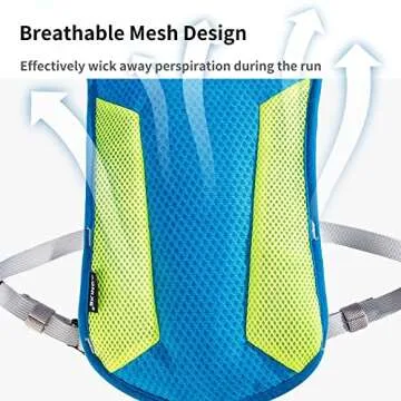 AONIJIE 5.5L Running Hydration Vest Pack with 6 Safety Pockets Adjustable & Lightweight Hydration Backpack for Marathon Race Hiking Cycling (Grey