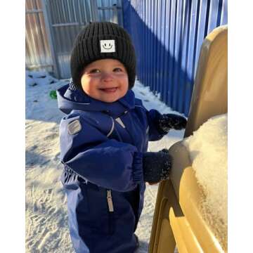 FURTALK Baby Beanie Winter Warm Hats Fleece Lined with Earflap Cute Knit Kids Caps