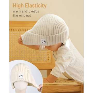 FURTALK Baby Beanie Winter Warm Hats Fleece Lined with Earflap Cute Knit Kids Caps