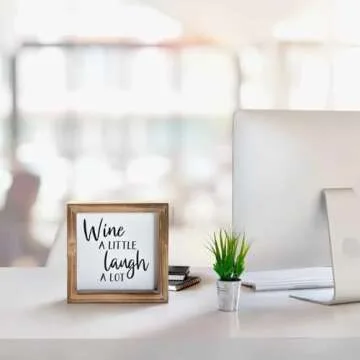 Charming MACVAD Rustic Wood Wine Sign for Home Decor