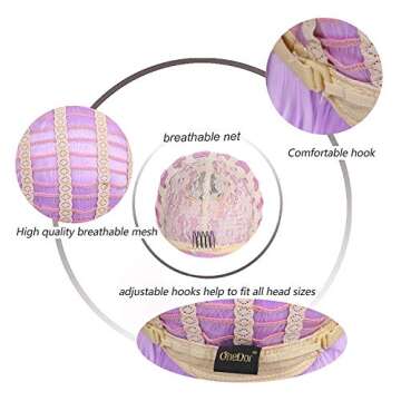 Onedor 10" Short Straight Hair Flapper Cosplay Costume Bob Wig (4#-Dark Brown)