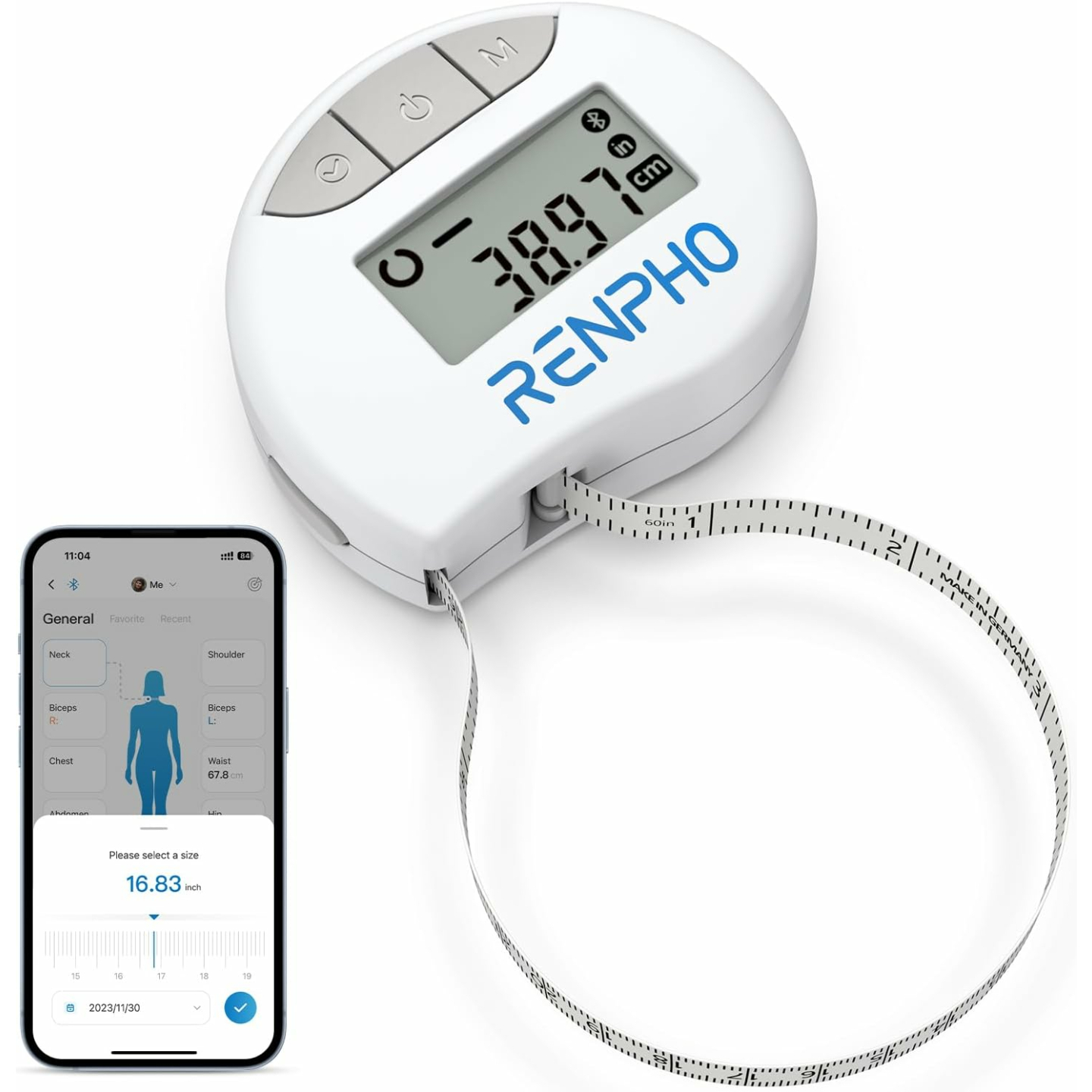 Bluetooth Smart Tape Measure for Body Measurement