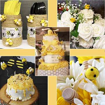 CINPIUK 12 Set Felt Bees for Unique DIY Crafts