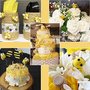 CINPIUK 12 Set Felt Bees for Unique DIY Crafts