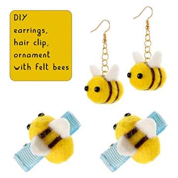 CINPIUK 12 Set Felt Bees for Unique DIY Crafts