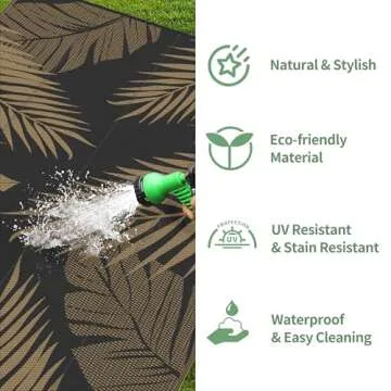 GENIMO Outdoor Rug 6' x 9' Waterproof for Patios