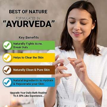 Simply Vedic 6-Pack Soap Bar Collection For Body, Hand, Face; Holy Basil (Tulsi) (3Pc), Neem (3Pc). Cold Pressed Handmade For Men & Women (3.5 Oz. X 6)