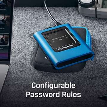 Kingston IronKey Vault Privacy 80 1.92TB External SSD | FIPS 197 | XTS-AES 256GB Encrypted | Touch Screen PIN | Secure Data Protection | IKVP80ES/1920G