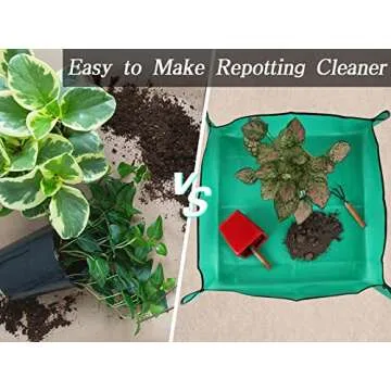 Azureblue Plant Repotting Mat for Indoor Plants Potting Soil Mix, Waterproof Plant Repotting Tray, P...