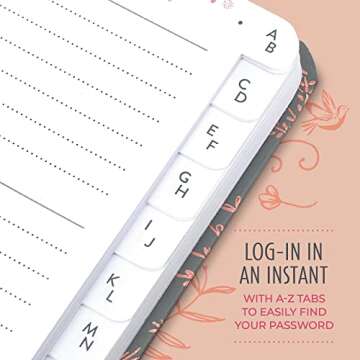 Boxclever Press Password Book. Keep Online Details Safe with this Password Keeper Book. Untitled Password Book with Alphabetical Tabs for Home or Office. 6 x 4.5''