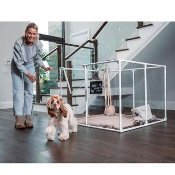 Clearly Loved Pets 36" Tall Medium Lucidium Pet Pen, White