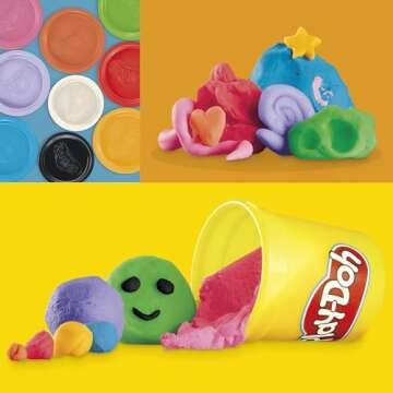 Play-Doh 9 Pack Favorite Color Set, Assorted Colors, 2 & 4 Ounce Modeling Compound Cans, Kids Arts & Crafts, Preschool Toys for 2 Year Old Girls & Boys & Up (Amazon Exclusive)