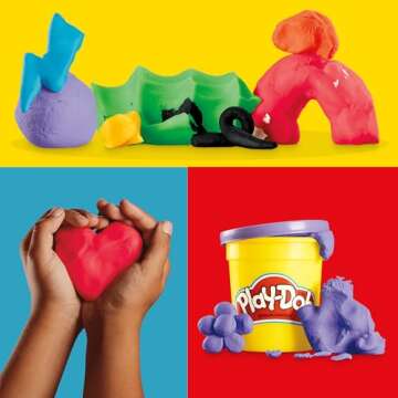 Play-Doh 9 Pack Favorite Color Set, Assorted Colors, 2 & 4 Ounce Modeling Compound Cans, Kids Arts & Crafts, Preschool Toys for 2 Year Old Girls & Boys & Up (Amazon Exclusive)