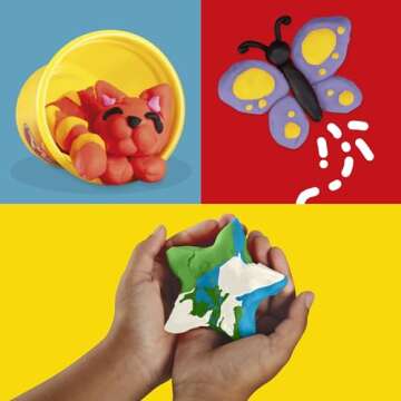 Play-Doh 9 Pack Favorite Color Set, Assorted Colors, 2 & 4 Ounce Modeling Compound Cans, Kids Arts & Crafts, Preschool Toys for 2 Year Old Girls & Boys & Up (Amazon Exclusive)